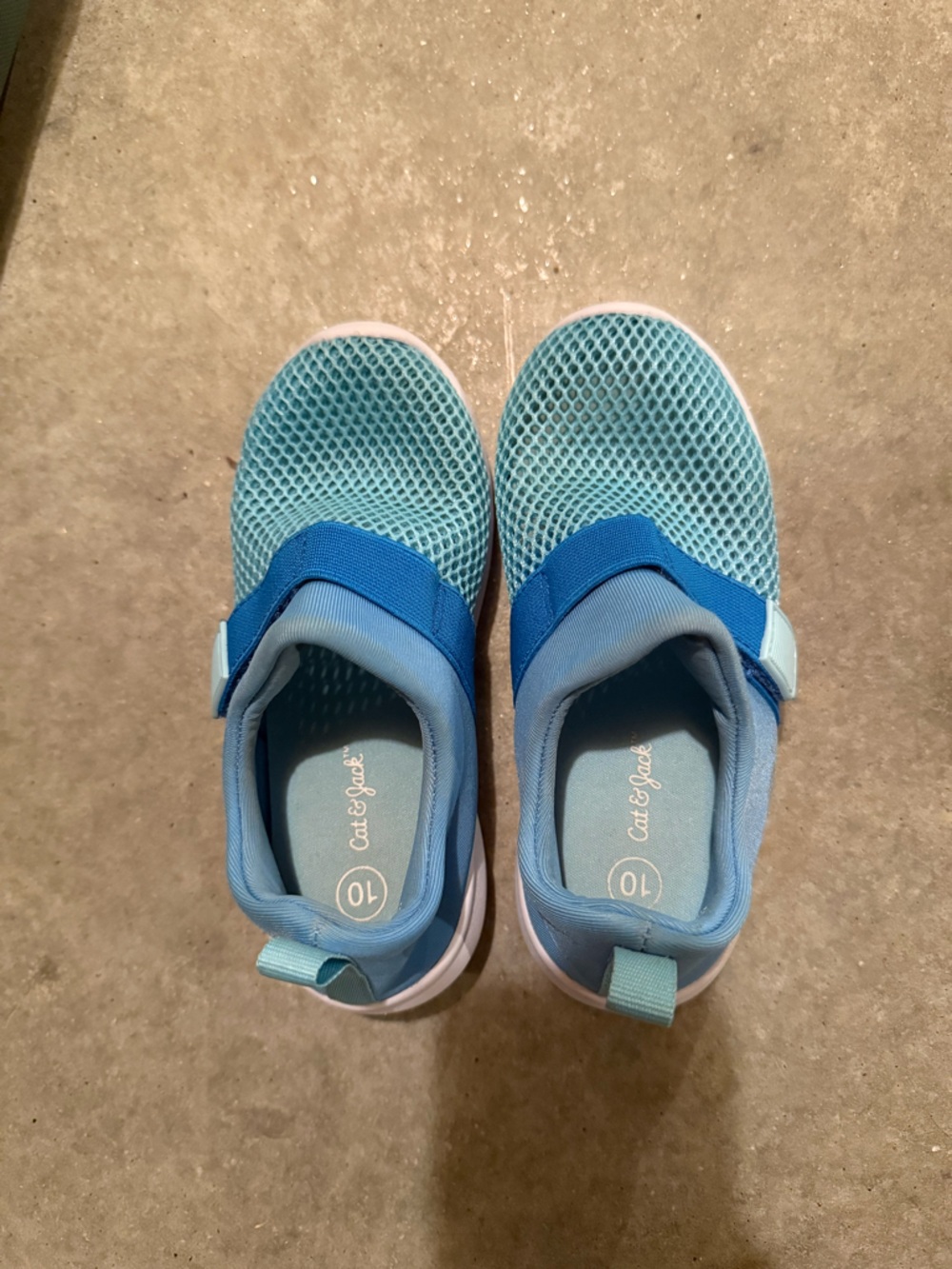 Cat & Jack Light Blue Slip-On Mesh Water Sneakers.  Size 10T. Like new/worn 2x